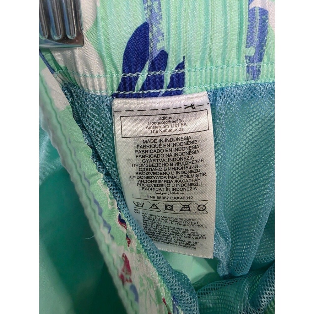 adidas boy's Swim Shorts XS Mint Green Classic Drawstring Trunks - Picture 6 of 6